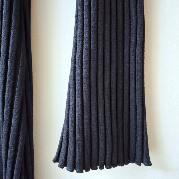 Simon Miller NEW Ribbed Black Dress Flare Sleeves Womens Size XL NWT Bodycon - Picture 11 of 16